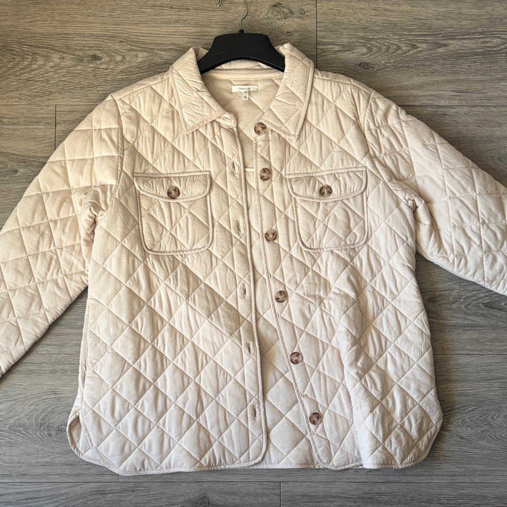 Maurices Quilted Beige Jacket
